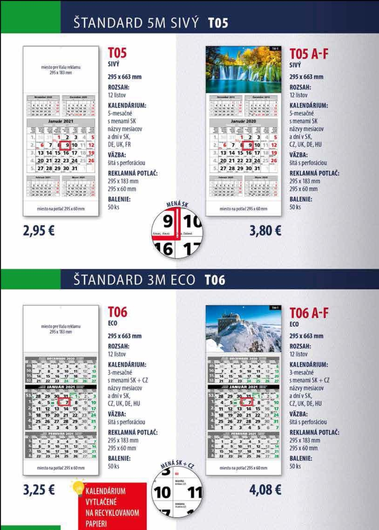 Viacmesačn&eacute; a pl&aacute;novacie kalend&aacute;re - 3 a viacmesačn&eacute; kalend&aacute;re